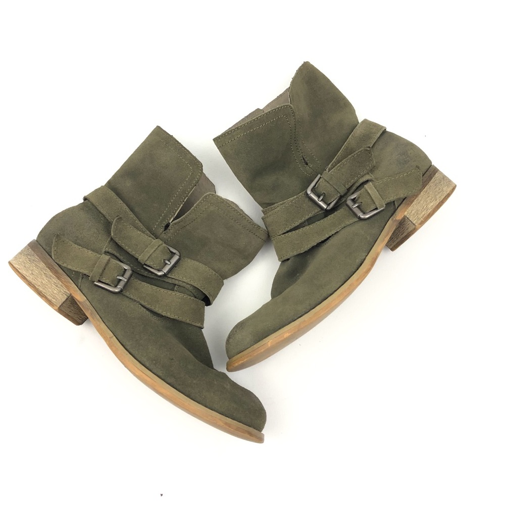 SOLD Ecote Moto olive green distressed boot  8